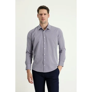 Uzun Kol Slim Fit Dar Kesim Desenli Pamuklu Kolay Ütülenebilir Gömlek