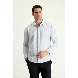Uzun Kol Slim Fit Dar Kesim Çizgili Pamuklu Gömlek