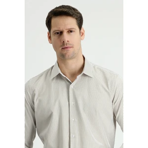 Uzun Kol Slim Fit Dar Kesim Çizgili Pamuklu Gömlek