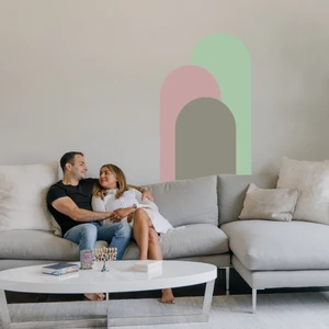 Bizden Alınır Boho Bohem Tarz Oval 3 Renk Duvar Sticker