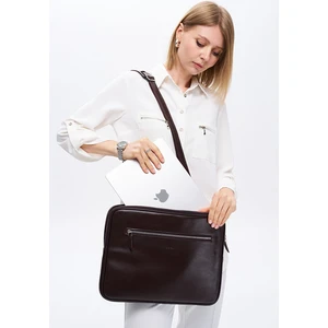 Macbook Air Pro 13.3 ve 14 Inç Kahverengi Laptop Kılıfı Şık Tasarım