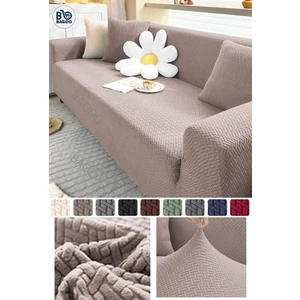 Baqdo Tuğla Desen Koltuk Örtüsü 3lu / 3 Kişilik Lastikli Kayma Yapmayan Çekyat kılıfı, Kanepe Kılıfı yıkanabilir 1 Adet