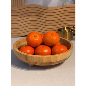 Bambu Ayaklı Oval Salata Kasesi 20 Cm (Fbs)