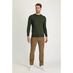 Regular Fit Likralı Kadife Pantolon