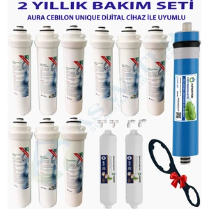 As Water Ihlas Aura Cebilon Unıque Dijital Unique Su Arıtma Cihazı Uyumlu 2 Yıllık Bakım Filtre Bakım Seti