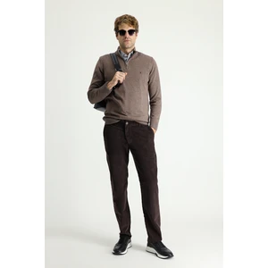 Slim Fit Dar Kesim Likralı Kadife Pantolon