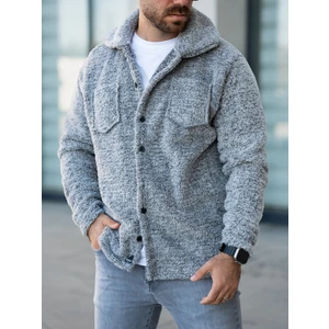 Peluş Ceket Kırçıllı Gri