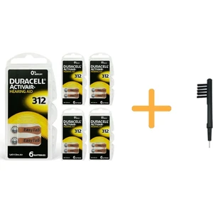 Activair 312 No Işitme Pili (5 Paket x 6= 30 Adet) + Hediye Mıknatıslı Fırça