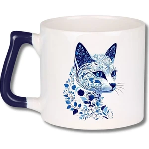 Seramik Kedi Figürlü Kupa Bardak 225 ml - Koleksiyon Tasarım