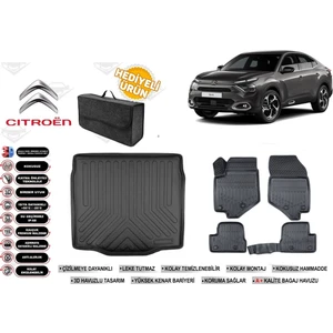 Ko Kaliteoto Citroen C4X 2024 Model Bagaj Havuzu+Paspas Seti Profesyonel Serisi Hediyeli