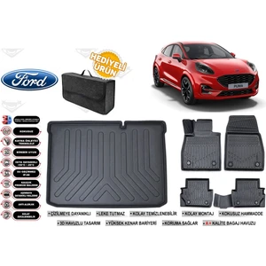 Ko Kaliteoto Ford Puma 2025 Model Alt Bagaj Havuzu+Paspas Seti Profesyonel Serisi Hediyeli