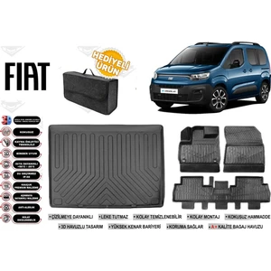 Ko Kaliteoto Fiat Doblo 2025 Model Bagaj Havuzu+Paspas Seti Profesyonel Serisi Hediyeli
