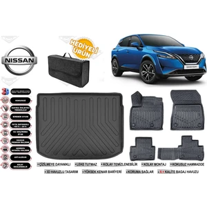Ko Kaliteoto Nissan Qashqai 2025 Model Üst Bagaj Havuzu+Paspas Seti Profesyonel Serisi Hediyeli