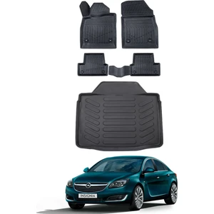 Ko Kaliteoto Opel Insignia 2012 Model Bagaj Havuzu Araca Özel Siyah Paspas Takımı