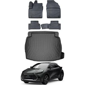 Toyota C-Hr 2025 Model Ses Sistemli Bagaj Havuzu Araca Özel Siyah Paspas Takımı