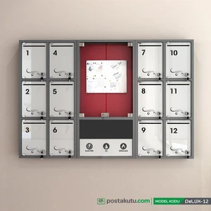 1001 Dijital - 12 Dairelik Apartman Ilan Panosu ve Posta Kutusu