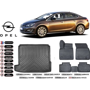 Opel Astra J Sedan 1,4 2020 Model Bagaj Havuzu Araca Özel Siyah Kokusuz Havuzlu Paspas Takımı