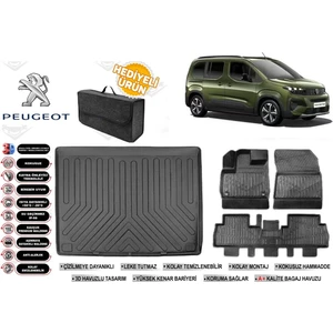 Peugeot Rifter 2025 Model Bagaj Havuzu+Paspas Seti Profesyonel Serisi Hediyeli