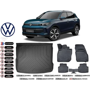 Volkswagen Tiguan 2025 Model Üst Bagaj Havuzu Araca Özel Siyah Ekstra Havuzlu Paspas Takımı