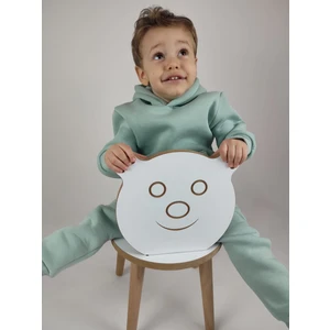 3 Iplik Şardonlu Kanguru Cepli ve Kapüşonlu Kız Erkek Unisex Çocuk Eşofman Takımı
