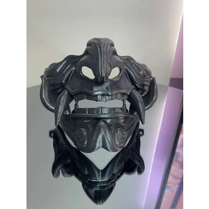Dlc 3d Design Samuray Samurai Oni Mask, Oni Maskesi, Samuray Maskesi