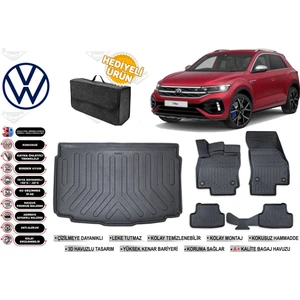 Volkswagen T-Roc 2025 Model Alt Bagaj Havuzu+Paspas Seti Profesyonel Serisi Hediyeli