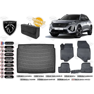 Peugeot 2008 2025 Model Alt Bagaj Havuzu+Paspas Seti Profesyonel Serisi Hediyeli