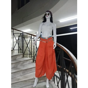 İtalyan Cepli Keten Şalvar Pantolon (36-48 Beden Arası)