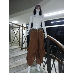 İtalyan Cepli Keten Şalvar Pantolon (36-48 Beden Arası)