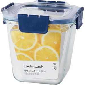Lockn Lock Top Class Fırın & Saklama Kabı Kare Kilitli Mavi 950 ml