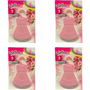 Wellnax Breeze Refresh Dolap ve Gardırop Ferahlatıcısı Gül Bahçesi - Elbise Dolabı Kokusu - Dolap ve Çekmece Koku Kesesi X4