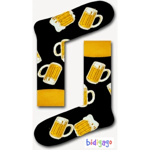 Bira Bardağı Desenli Unisex Çorap