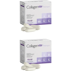 Collagen Forte Premium Tip 1,2,3,5 ve Tip 10 Kolajen, Hyalüronik Asit, Çinko, Selenyum & Vitamin C, 90 Tablet 2 Adet