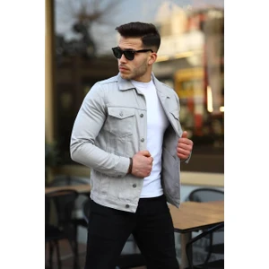 Erkek  Slim Fit Denim Kot Ceket