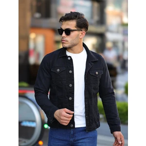 Erkek  Slim Fit Denim Kot Ceket
