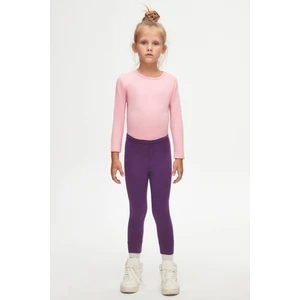 Mor Basic Kız Çocuk Yazlık Tayt