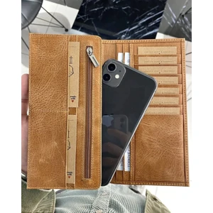 Fil Deri Hakki Deri Telefon Bölmeli Çok Bölmeli Cüzdan 2013