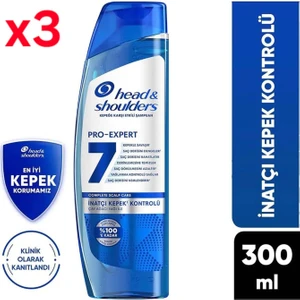 Head & Shoulders Pro-Expert 7 Çay Ağacı ile Inatçı Kepek Kontrolü Şampuan 300 ml 3ADET