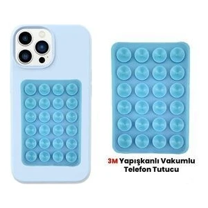 Silikon Vakumlu Telefon Tutucu, Cep Telefonu Için Silikon Yapışkanlı, Kaymaz Vantuz Telefon Tutucu