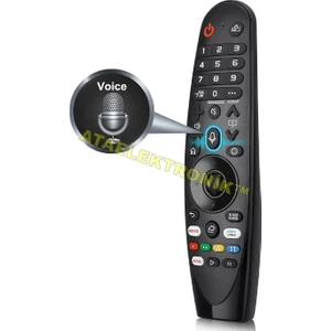 Ata Elektronik LG SES KOMUT - AİR Kumandası Smart TV Nano 8 9 serisi 4K/8K Ultra HD Smart LED NanoCell TV, 4K LED UHD Smart TV ve OLED 4K UHD Smart TV için Voice Magic
