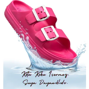 Çift Toka Hafif Eva Yazlık Plaj Terliği Havuz Terliği Lavabo Terliği Fujya