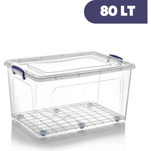 Tekerlekli Kilitli Saklama Kutusu 80 Litre Tekerlekli Saklama Kabı
