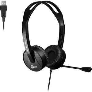 HT106 USB Kablolu Mikrofonlu Kulak Üstü Kulaklık Siyah