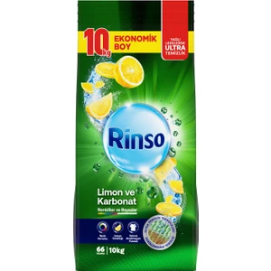 Toz Çamaşır Deterjanı 10 kg Renkliler ve Beyazlar İçin Limon Karbonat Ferahlığı Ultra Temizlik