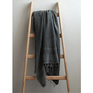 Stone Pamuk Koltuk Şalı Siyah 140 x 170