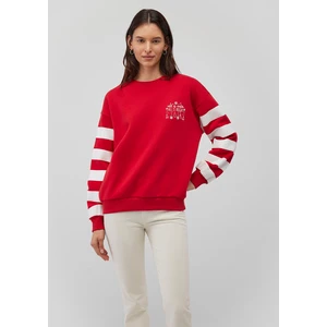 Yılbaşı Temalı Kırmızı Sweatshirt 1S10335-70390