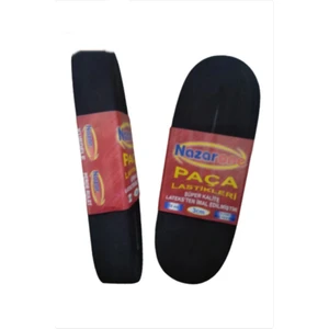 Yassı  Bel Paça Lastiği Siyah 3 cm Eninde 10 Metre