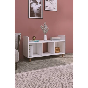 Saka 1 Dekoratif Çok Amaçlı Orta Sehpa TV Sehpası 3 Bölmeli Konsol Kitaplık