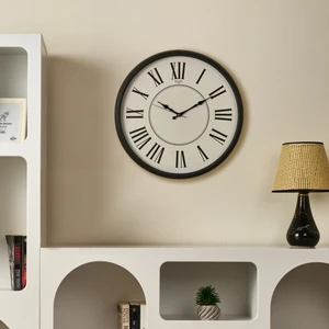 Exclusive Duvar Saati - Siyah / Beyaz - 50 cm