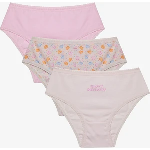 Kız Çocuk Happy Balloons 3lü Çok Renkli Slip Külot